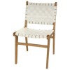 Glass Dining Table Set with 4 Cream Faux Leather Chairs - Seats 4 - Nori