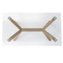 Glass Dining Table Set with 4 Cream Faux Leather Chairs - Seats 4 - Nori