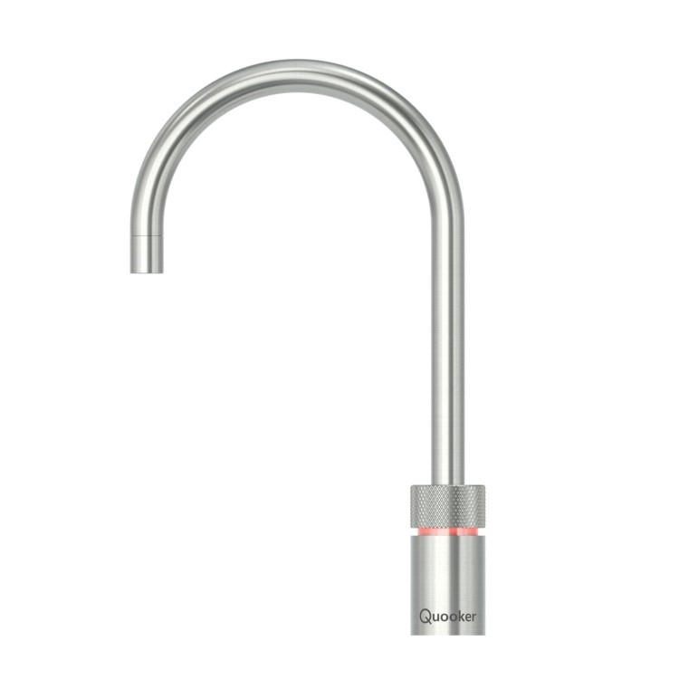 Quooker Nordic Tap Round Stainless Steel + Pro3 3L Boiling Water Tank
