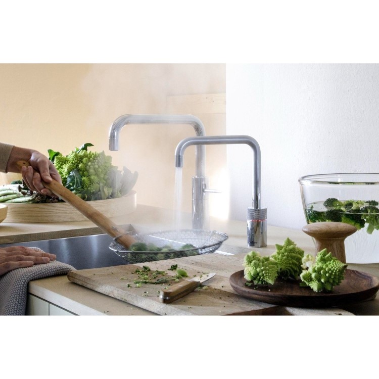Quooker Nordic Tap Square Chrome + Pro3 3L Boiling Water Tank