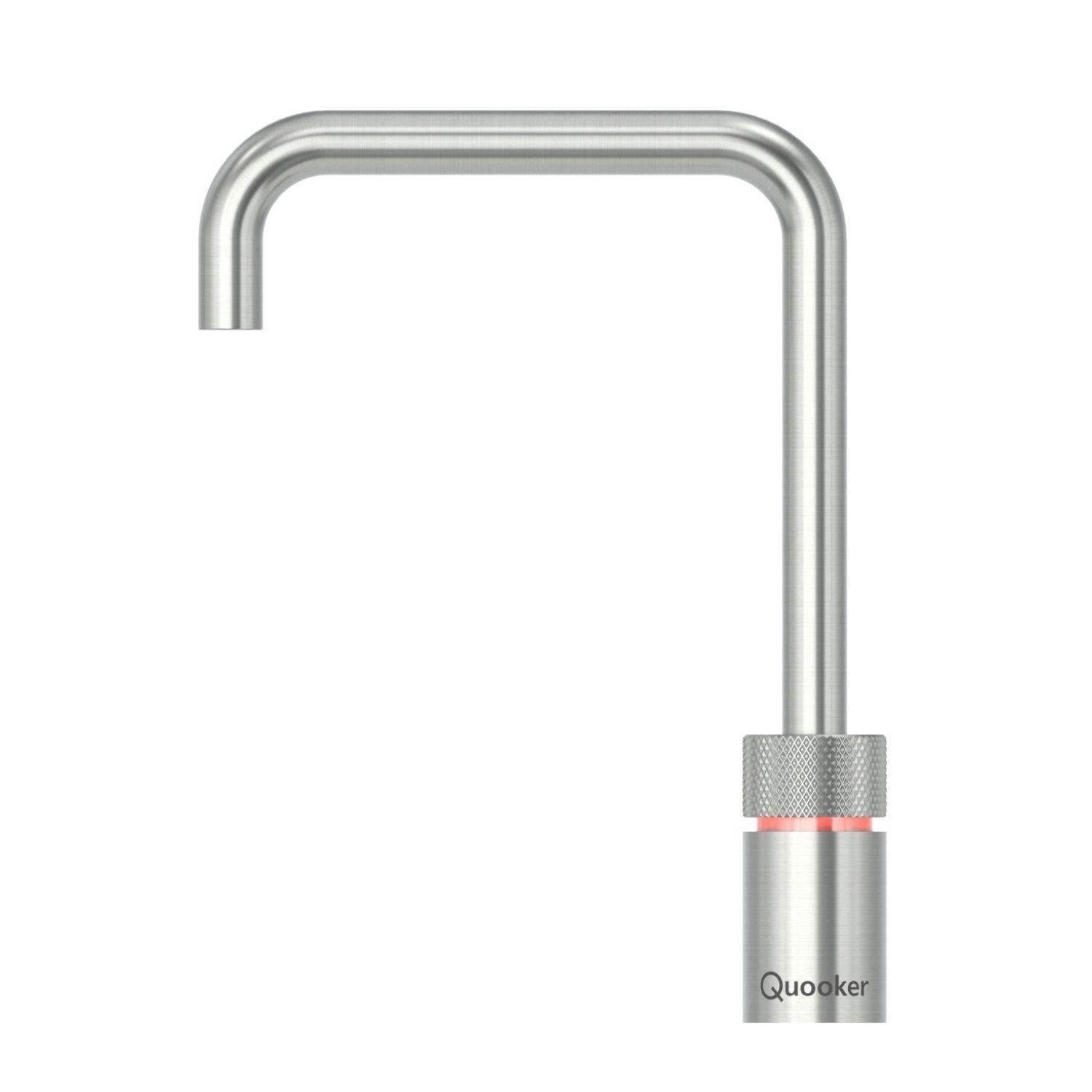 Quooker NSSSST Nordic Instant Boiling Water Tap Square Stainless Steel and Combi+ 7L Boiling Water Tank