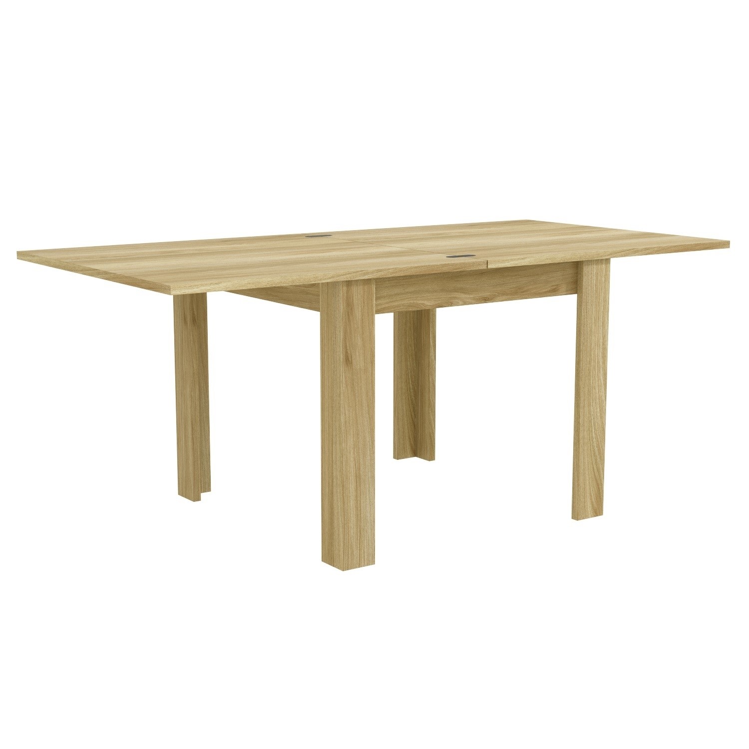 New Town Extendable Oak Effect Dining Set with 4 Charcoal Grey