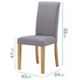 New Town Extendable Grey/Natural Dining Set with 2 Chairs in Grey Fabric