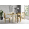 Cream Flip Top Dining Table with Oak Top &amp; 4 Dining Chairs - New Town