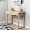 New Town Oak Dining Table with 4 Dining Chairs in Grey Fabric