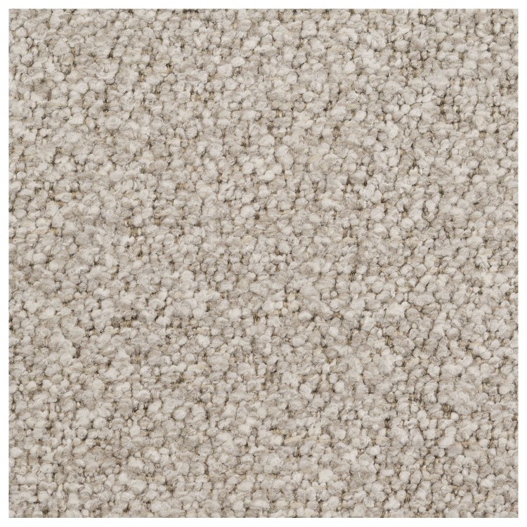 Set of 2 Beige Boucle and Solid Oak Kitchen Stools with Back - Nyla