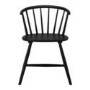 Black Extendable Dining Table Set with 4 Black Spindle Back Chairs & 2 Curved Back Chairs - Seats 6 - Olsen