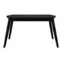 Black Extendable Dining Table Set with 4 Black Spindle Back Chairs & 2 Curved Back Chairs - Seats 6 - Olsen