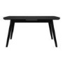 Black Extendable Dining Table Set with 4 Black Spindle Back Chairs & 2 Curved Back Chairs - Seats 6 - Olsen