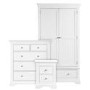 White 3 Piece Bedroom Furniture Set - Olivia