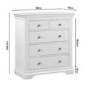 White 3 Piece Bedroom Furniture Set - Olivia