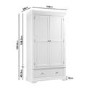 White 3 Piece Bedroom Furniture Set - Olivia