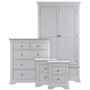 Grey 4 Piece Bedroom Furniture Set - Olivia