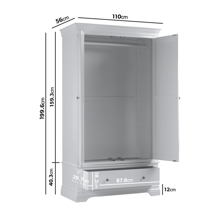 Grey 4 Piece Bedroom Furniture Set - Olivia