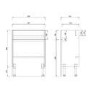 ONLY OPENED - 1200mm White Toilet and Sink Unit with Black Fittings - Ontario