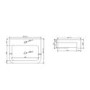 ONLY OPENED - 1200mm White Toilet and Sink Unit with Black Fittings - Ontario