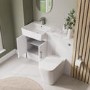 Grade A1 - 1200mm White Toilet and Sink Unit with Chrome Fittings - Ontario