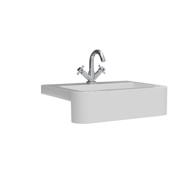 Grade A1 - 1200mm White Toilet and Sink Unit with Chrome Fittings - Ontario