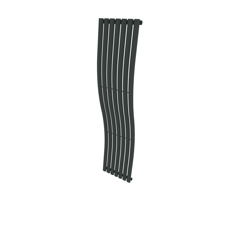Anthracite Vertical Wave Designer Single Panel Radiator 1800 x 400mm - Opala