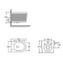 Fluted Wall Hung Rimless Toilet with Soft Close Seat, Gunmetal Pneumatic Flush Plate, 820mm Frame & Cistern – Oregon