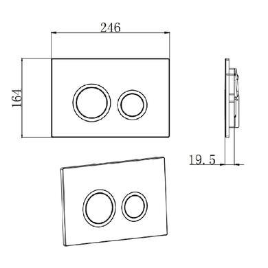 Fluted Wall Hung Rimless Toilet with Soft Close Seat, Brushed Brass Mechanical Flush Plate, 1168mm Frame & Cistern – Oregon