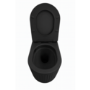 Matt Black Fluted Wall Hung Rimless Toilet with Soft Close Seat, Brushed Brass Pneumatic Flush Plate, 1168mm Frame & Cistern – Oregon