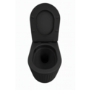 Matt Black Fluted Wall Hung Rimless Toilet with Soft Close Seat, Black Glass Sensor Flush Plate, 1168mm Frame & Cistern – Oregon