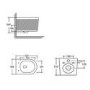 Fluted Wall Hung Rimless Toilet with Soft Close Seat, Brushed Brass Mechanical Flush Plate, 1168mm Frame & Cistern – Oregon