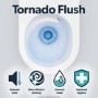 Fluted Wall Hung Rimless Toilet with Soft Close Seat, White Glass Sensor Flush Plate, 820mm Frame & Cistern – Oregon