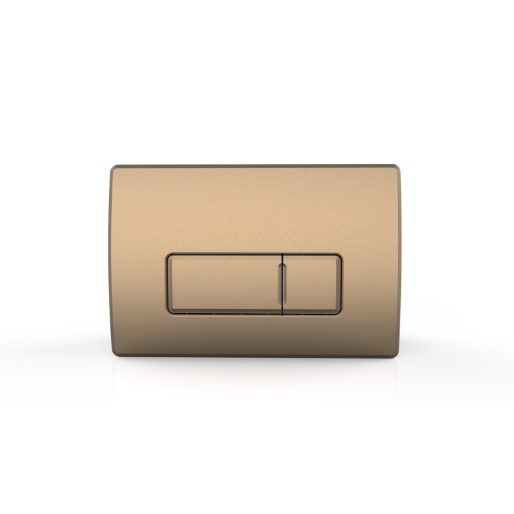 Fluted Wall Hung Rimless Toilet with Soft Close Seat, Brushed Bronze Pneumatic Flush Plate, 1168mm Frame & Cistern – Oregon