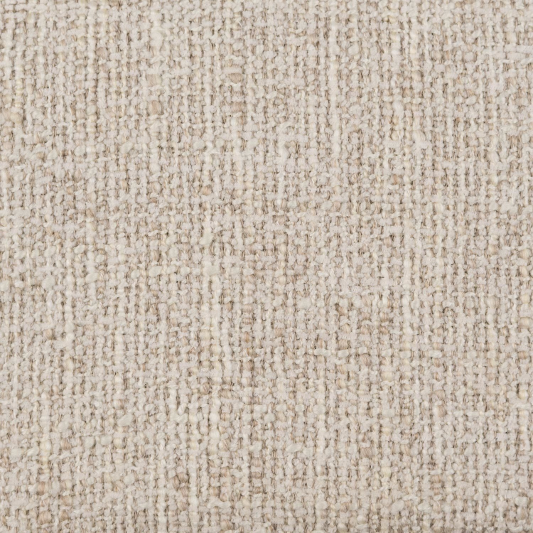 Beige Upholstered Curved Dining Chair With Solid Rustic Wood Exposed Back - Kori