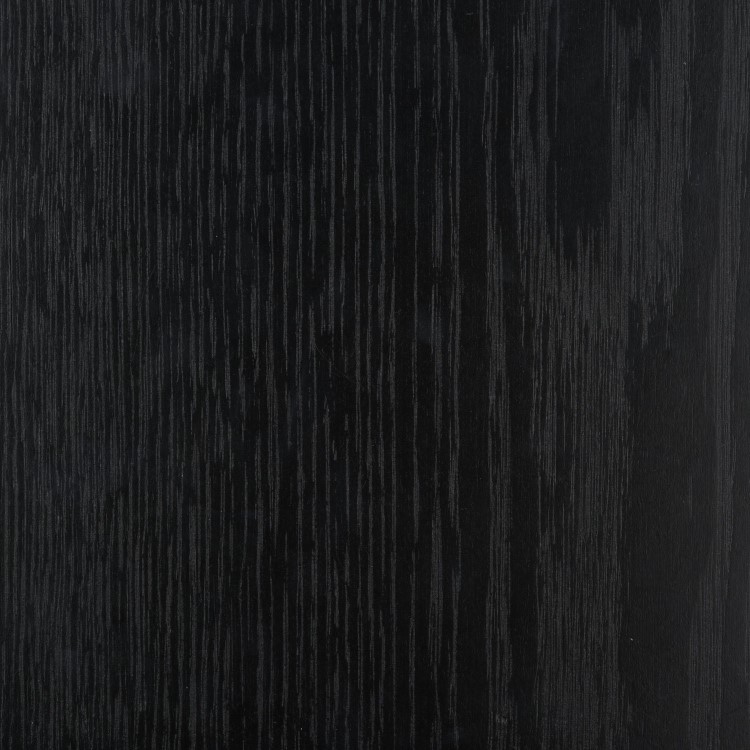 Large Black Oak Pebble Dining Table Set with 6 Beige Upholstered Chairs - Seats 6 - Oscar