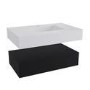 800mm Black Wall Hung Vanity Unit with Basin - Oslo