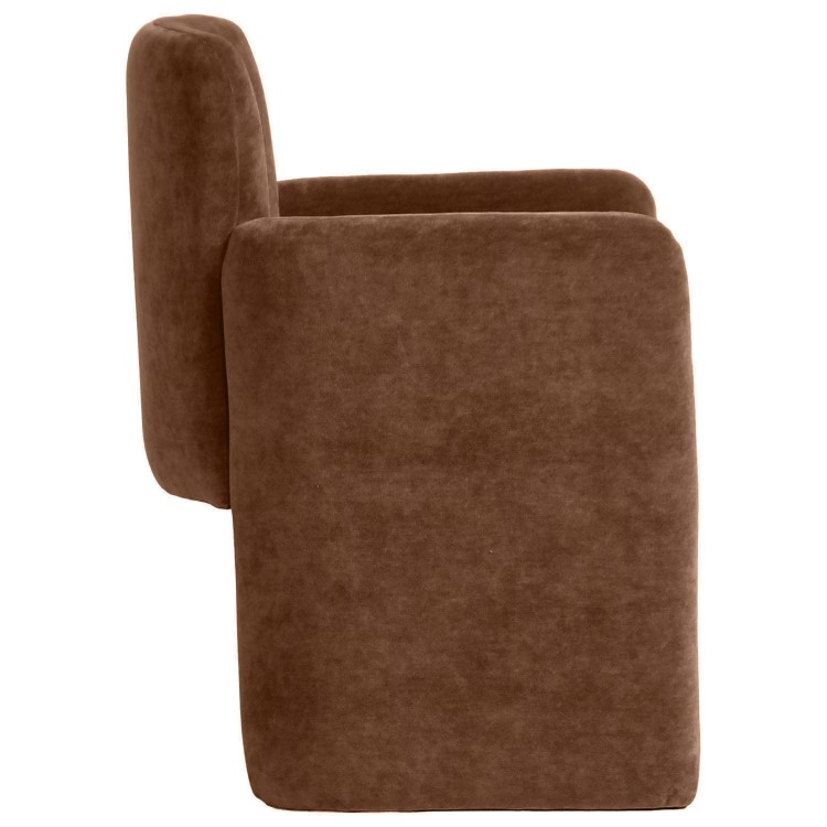 Set of 4 Rust Upholstered Dining Chairs - Mae