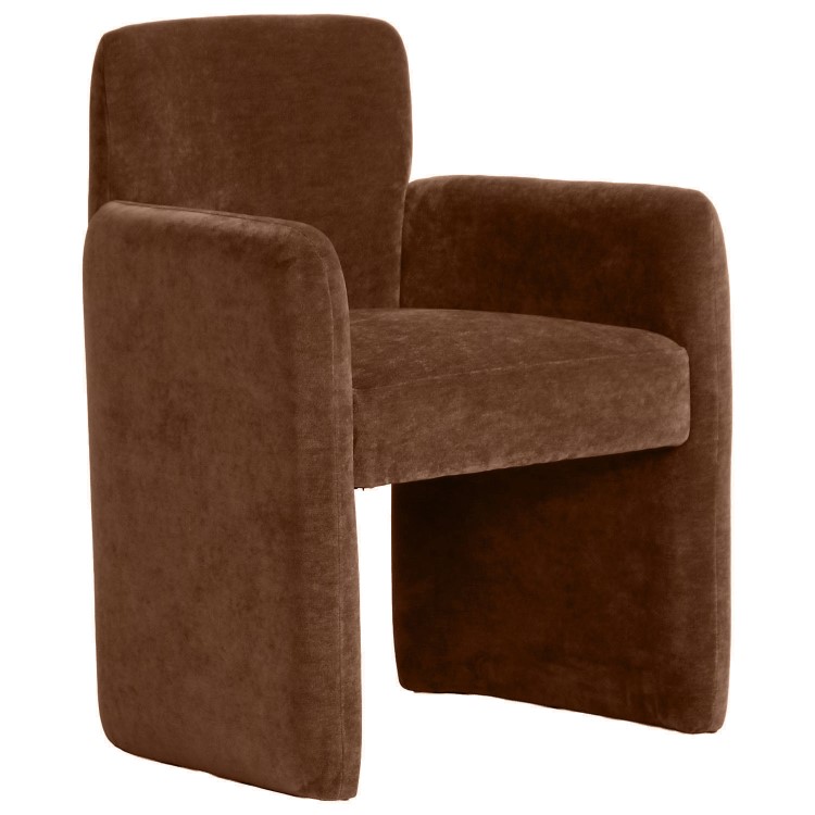 Set of 4 Rust Upholstered Dining Chairs - Mae