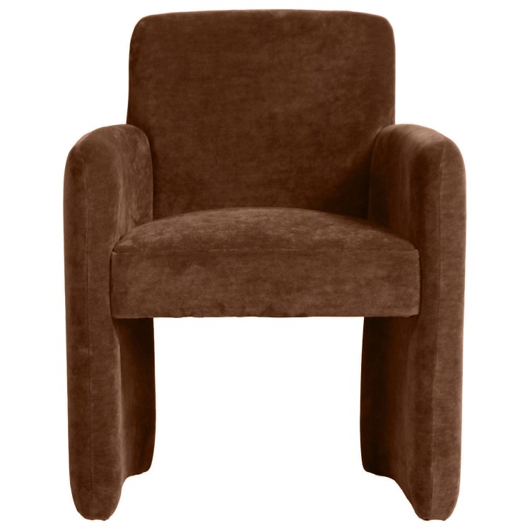 Set of 4 Rust Upholstered Dining Chairs - Mae