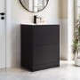 ALMOST PERFECT - 600mm Black Freestanding Vanity Unit with Basin - Palma