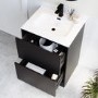 ALMOST PERFECT - 600mm Black Freestanding Vanity Unit with Basin - Palma