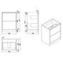 ALMOST PERFECT - 600mm Black Freestanding Vanity Unit with Basin - Palma