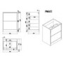 600mm Black Countertop Vanity Unit with Black Basin - Palma