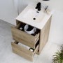 500mm Wood Effect Freestanding Vanity Unit with Basin - Palma