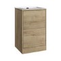 500mm Wood Effect Freestanding Vanity Unit with Basin - Palma