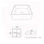 600mm Freestanding Countertop Vanity Unit with Black Basin - Palma
