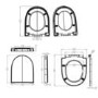 1100mm Wood Effect Right Hand Toilet and Sink Unit with Round Toilet and Matt Black Push Button - Palma
