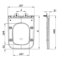 GRADE A1 - Wall Hung Rimless Toilet with Soft Close Seat - Palma