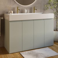 1200mm Green Freestanding Double Vanity Unit with Basin - Panama