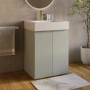 600mm Green Freestanding Vanity Unit with Basin - Panama