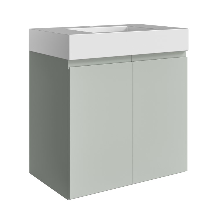 800mm Green Freestanding Vanity Unit with Basin - Panama