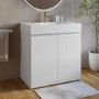800mm White Freestanding Vanity Unit with Basin - Panama
