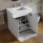 800mm White Freestanding Vanity Unit with Basin - Panama